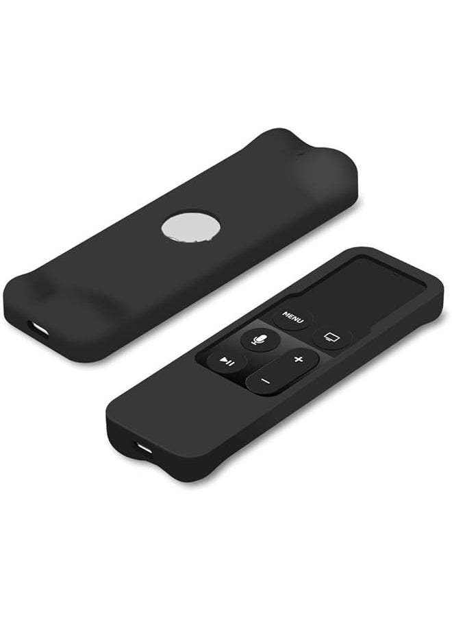 erorex - Remote Case For Tv 4Th Generation Protective Case For Tv Siri Remote 2024 Lightweight Anti Slip Shockproof Silicone Cover For New Tv 4K Gen 4 Siri Remote Controller Black - Image 1