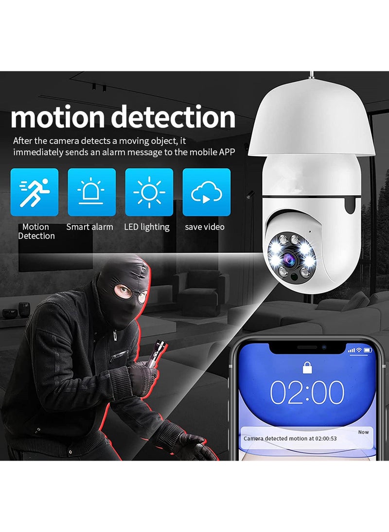 Sharpdo - SHARPDO 1080P Light Bulb HD Night Vision Camera, 360-Degree Rotation, WiFi Home Security Monitoring - Image 1