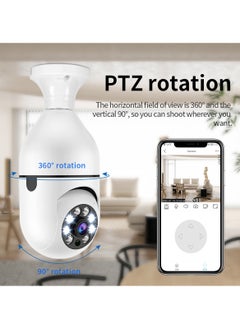 Sharpdo SHARPDO 1080P Light Bulb HD Night Vision Camera, 360-Degree Rotation, WiFi Home Security Monitoring  - Image 3
