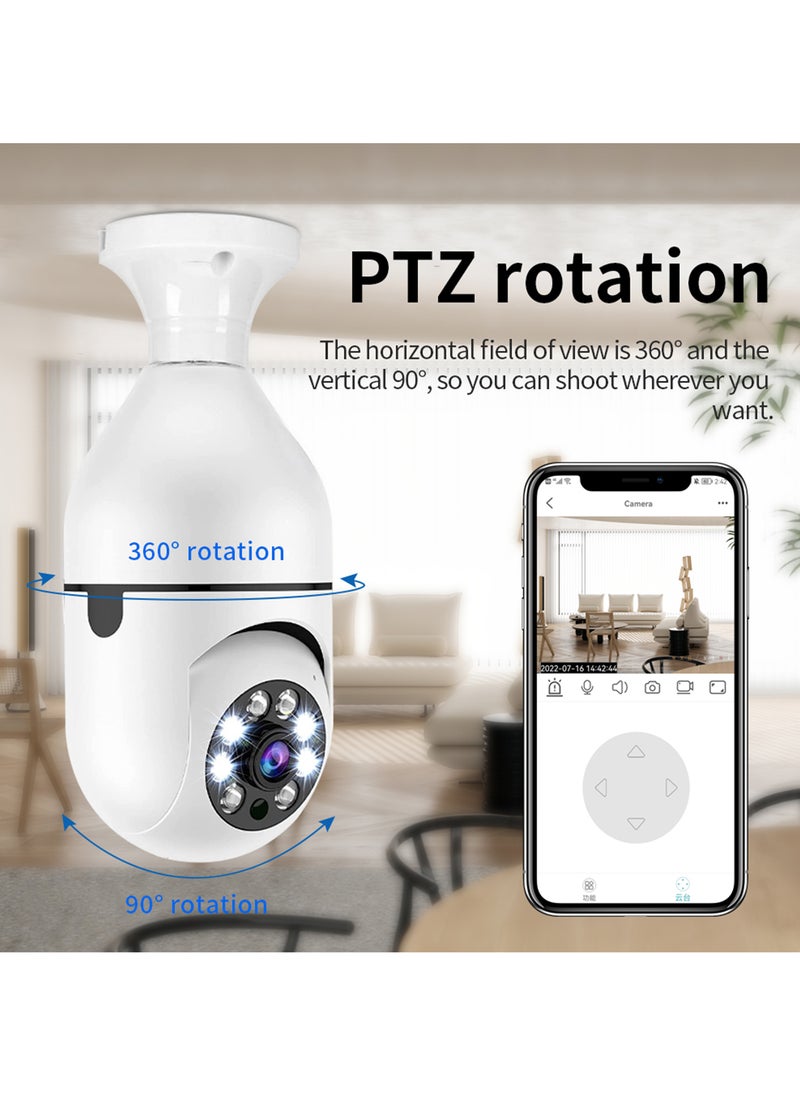 Sharpdo - SHARPDO 1080P Light Bulb HD Night Vision Camera, 360-Degree Rotation, WiFi Home Security Monitoring - Image 1