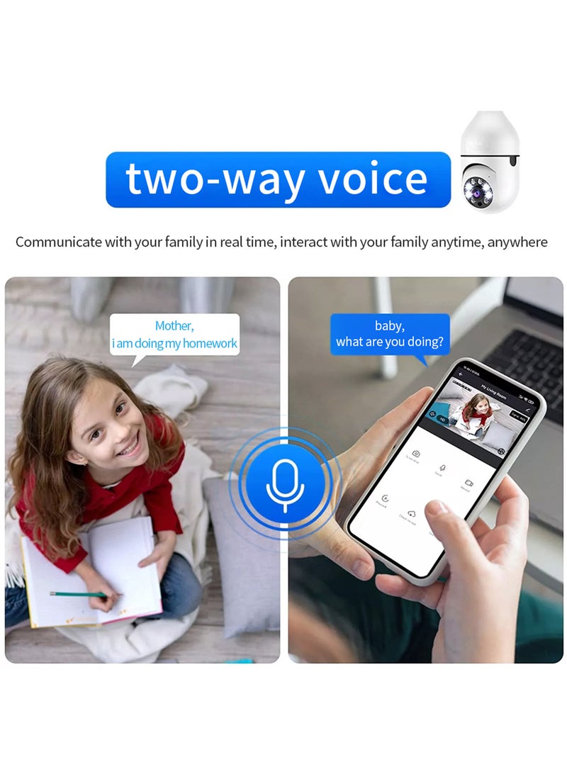 Sharpdo - SHARPDO 1080P Light Bulb HD Night Vision Camera, 360-Degree Rotation, WiFi Home Security Monitoring - Image 1