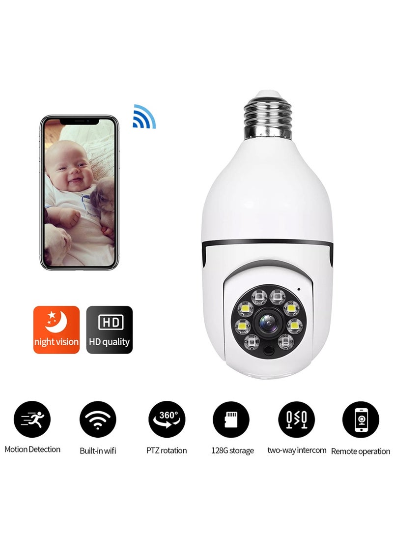 Sharpdo - SHARPDO 1080P Light Bulb HD Night Vision Camera, 360-Degree Rotation, WiFi Home Security Monitoring - Image 1