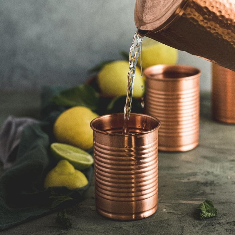 Kosdeg Copper Cocktail Tins Set of 2 12oz - Copper Cups For Drinking - Bean Tin Design - Perfect Copper Mug Bar Set for Tastier Drinks - Metal Tumbler gets Ice Cold In Seconds - Image 5