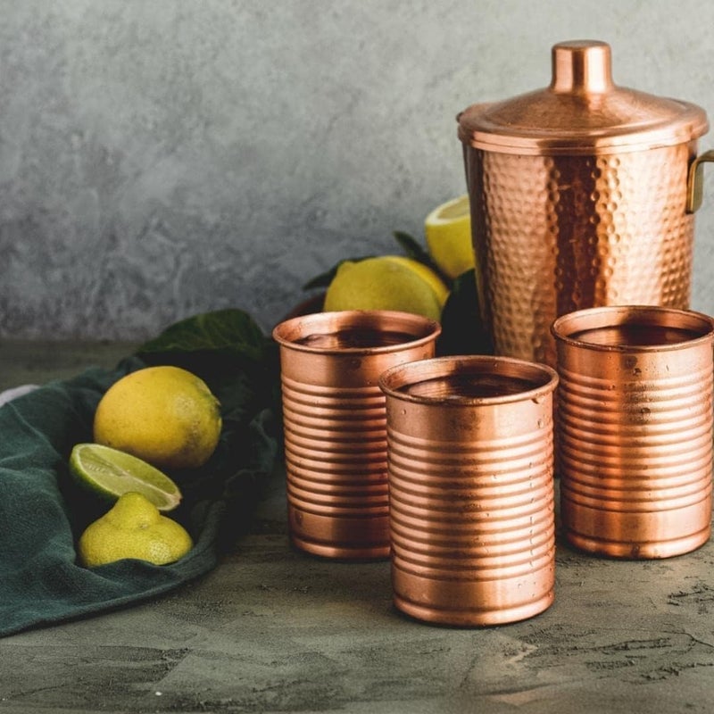 Kosdeg Copper Cocktail Tins Set of 2 12oz - Copper Cups For Drinking - Bean Tin Design - Perfect Copper Mug Bar Set for Tastier Drinks - Metal Tumbler gets Ice Cold In Seconds - Image 3