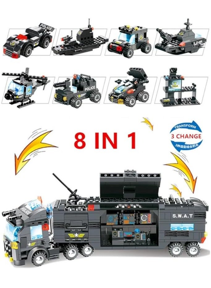 MYK 725 Pcs City Police SWAT ROBOCOP War Generals Robot Truck Building Blocks Sets Brinquedos Bricks Educational Toys for Children - Image 2