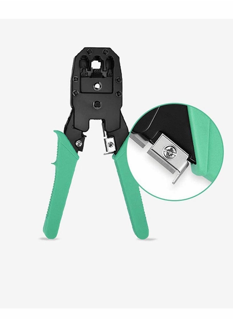 Crimping Tool & Wire Stripper RJ45 RJ11 RJ12 Cat5 Cat5e Cat6 Cat6e Cat7 Ethernet Network Internet Cable Crimp Crimping Crimper Tool With Wire Stripper