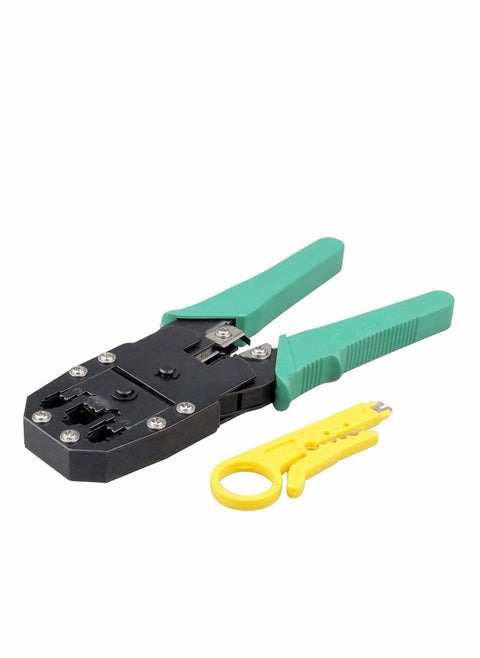 Crimping Tool & Wire Stripper RJ45 RJ11 RJ12 Cat5 Cat5e Cat6 Cat6e Cat7 Ethernet Network Internet Cable Crimp Crimping Crimper Tool With Wire Stripper