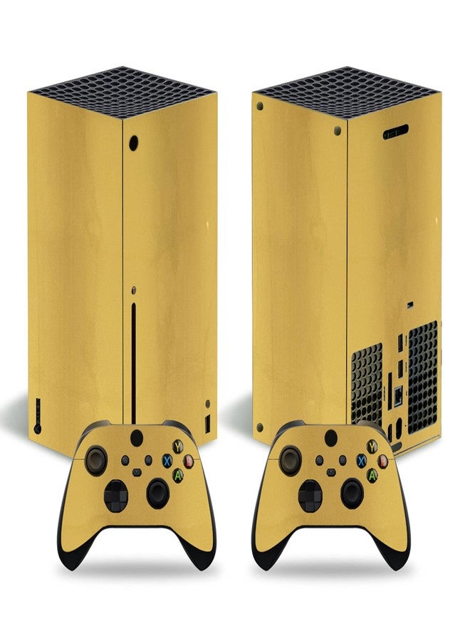 Mcbazel Skin Stickers for Xbox Series X, Full Body Protective Vinyl Skin Decal Cover for Xbox Series X Console and Controllers - Gold - Image 2