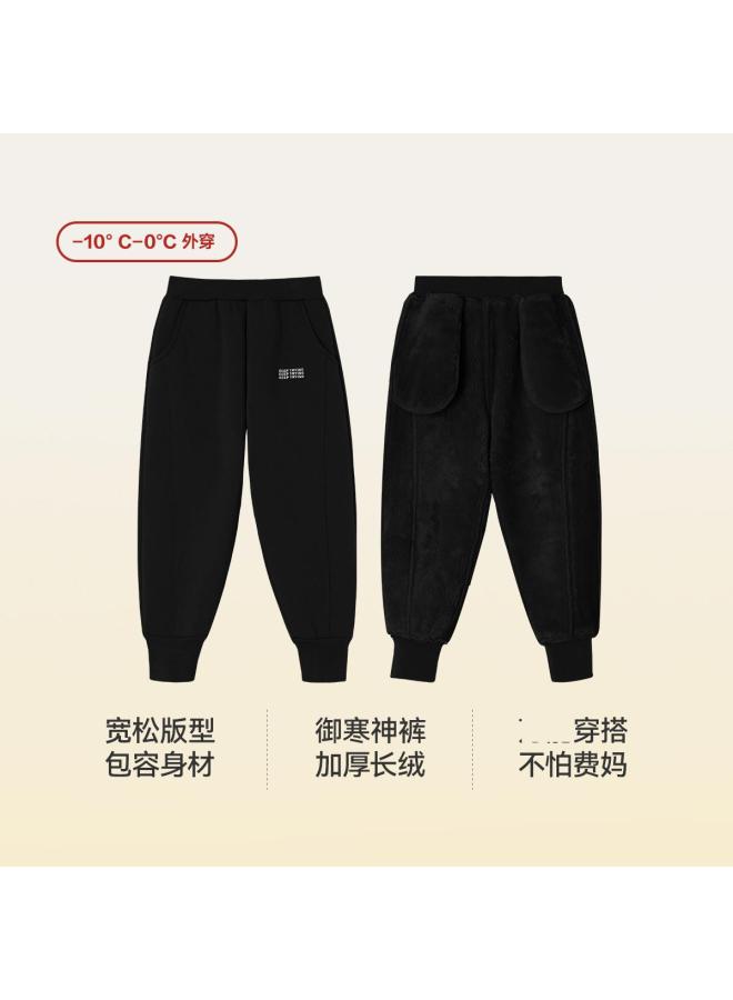 Long time companion 0°c Ultra-warm Fleece-lined Pants For Boys & Girls - Cozy Athletic Pants - Image 3