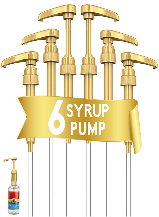 Generic Syrup Pump, 6pcs Coffee Syrup Dispenser Pump, Syrup Pump Dispenser Flavor Syrup Pump Caramel Syrup Pump Replacement for adding syrup to Coffee, Tea, Soda  - Image 1