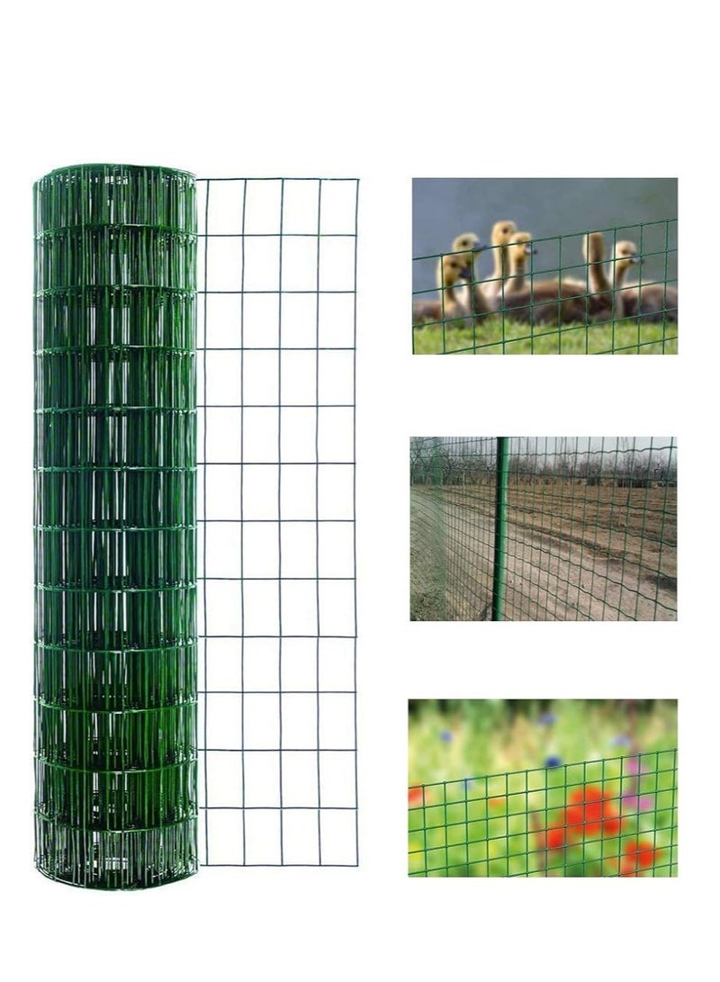 KNP KNP 25 Mtr Wire Mesh Fencing, Galvanized PVC Coated Garden Fencing, Green Steel Nets for Farming Fence, Plant Chicken Wire Fence and Animals Hen-houses Small (1/2" X 4 FEET) 25 M  - Image 2