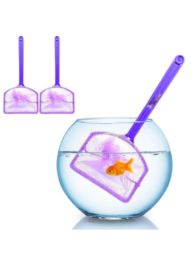 VAYINATO® Plastic Handle Small Aquarium Bowl Fish Net 4 Inch Pack of 2 Nos by Petzlifeworld - Image 1