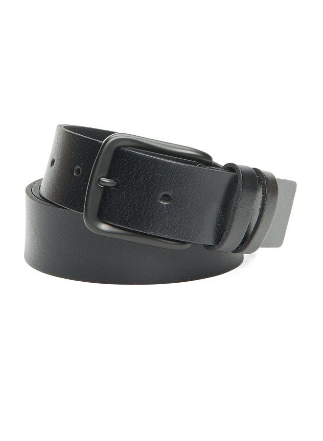 Frye Men's 40mm Flat Panel Leather Belt, Black, 42