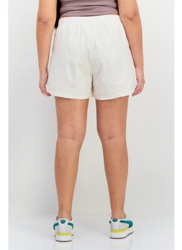 Adidas Women Sportswear Fit Pull On Training Shorts, Beige  - Image 2