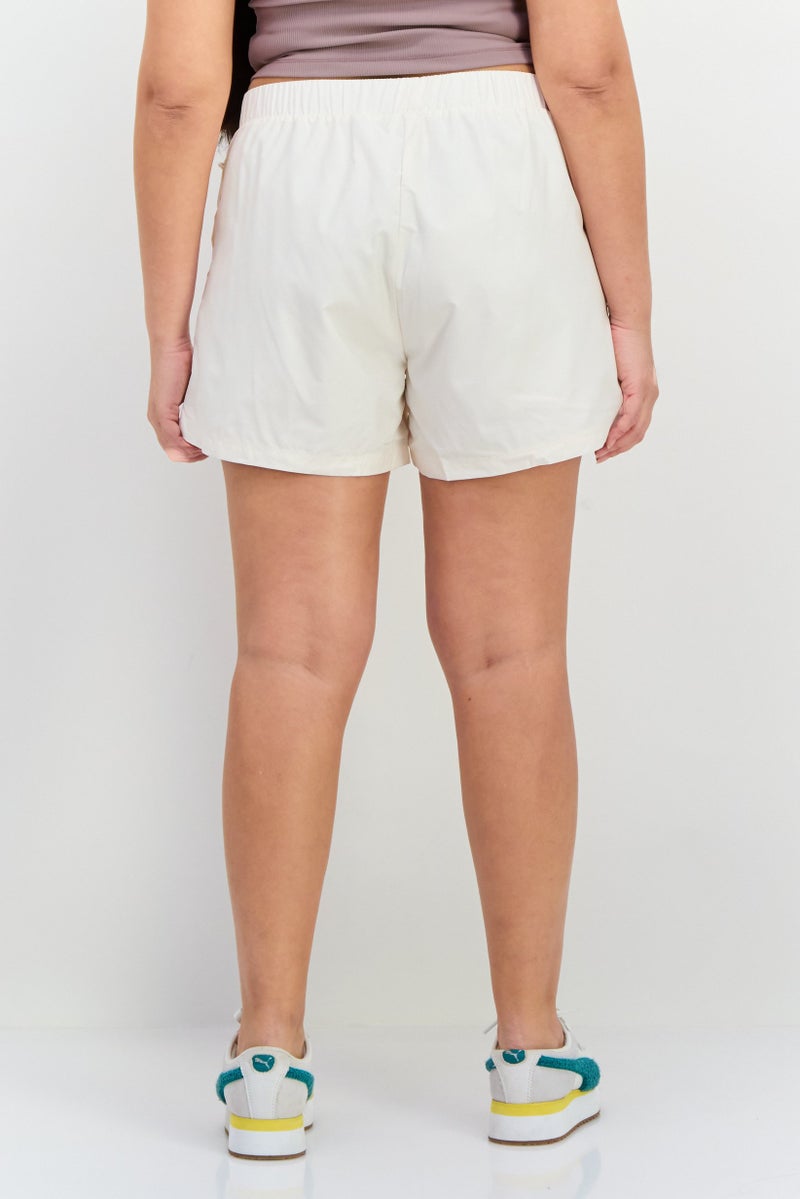 Adidas Women Sportswear Fit Pull On Training Shorts, Beige - Image 2