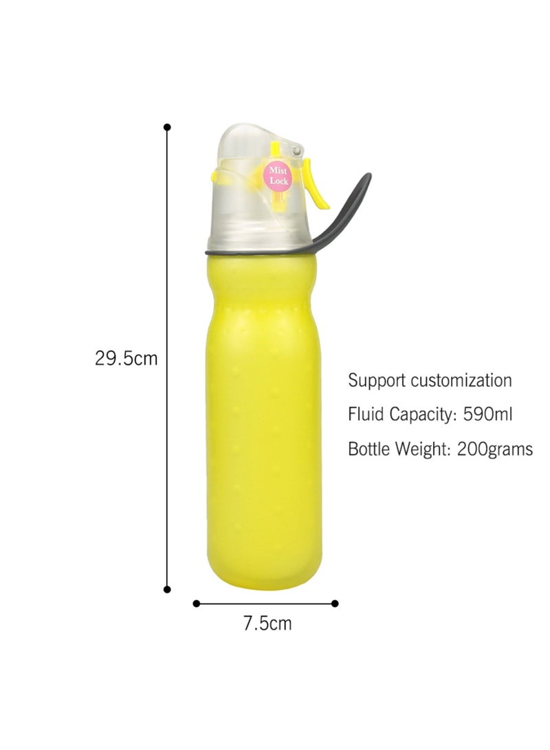 Sports water bottle, spray temperature control and cold preservation, large capacity 590ml, suitable for outdoor, sports field, home use - Image 3