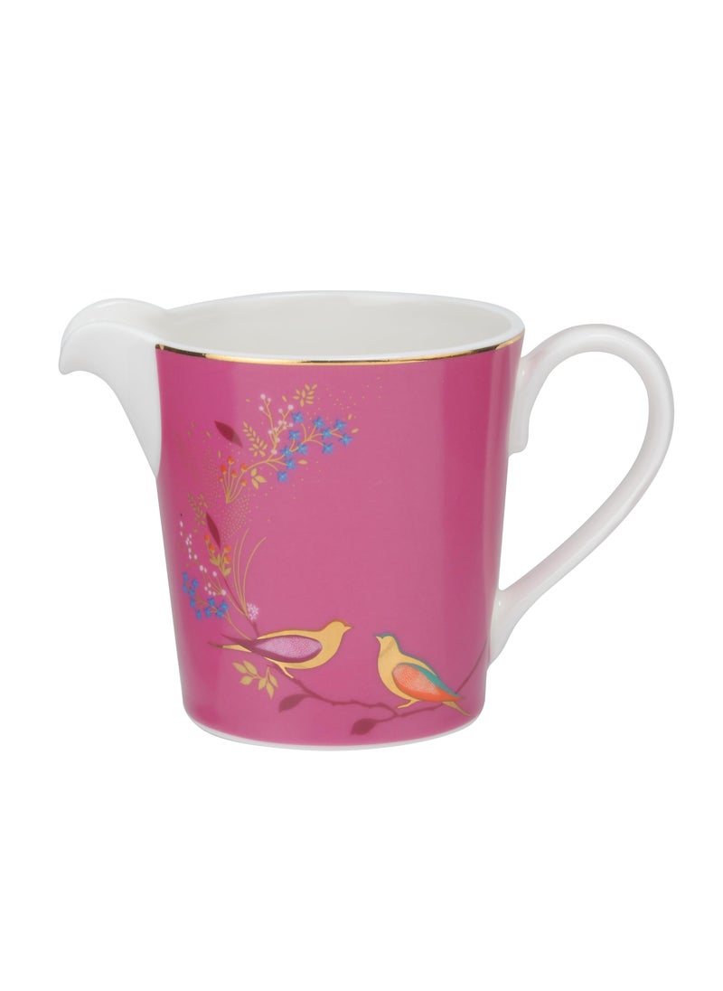 Portmeirion Sara Miller Chelsea Pink Creamer Pitcher by Portmeirion  8oz Fine China Milk Jug with 22 Karat Gold Detailing  Elegant Brunch Tableware for Afternoon Tea  Entertaining Guests 
