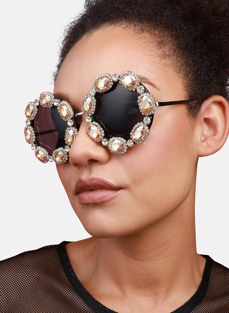 SOHI Enchanting Elegance: Embellished Artificial Sunglass Jewellery - Image 1