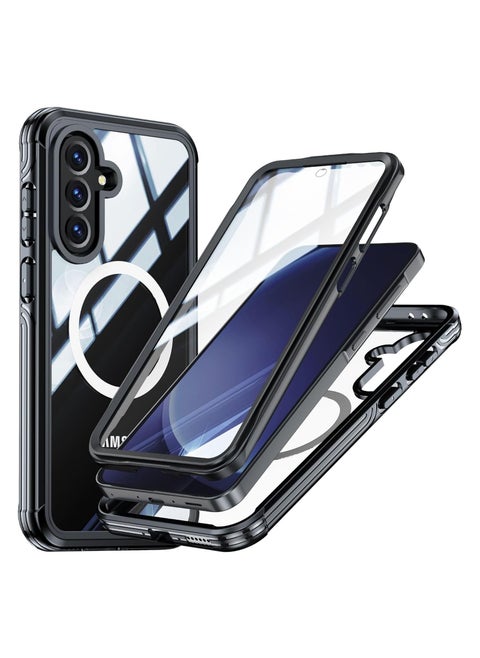 "غطاء شفاف مغناطيسي لـ Samsung Galaxy A36 5G / Galaxy A56 5G - مزود بمغناطيس مدمج، يدعم الشحن اللاسلكي، مع حماية ضد الصدمات والسقوط"