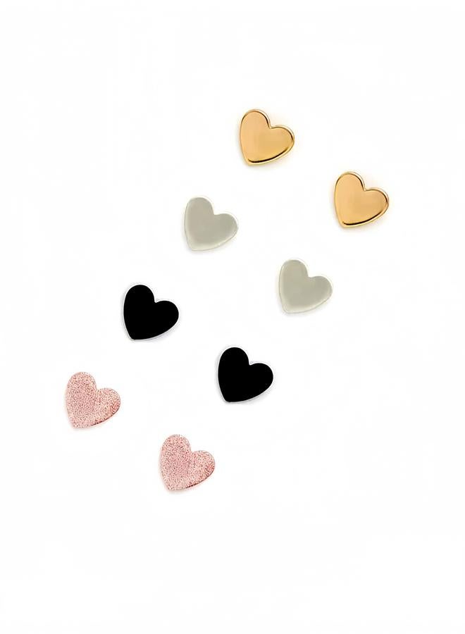 Take Two Set of 4 - Heart Shape Earrings - Image 1