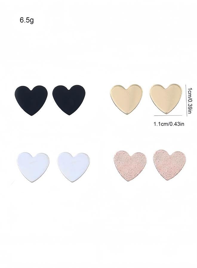 Take Two Set of 4 - Heart Shape Earrings - Image 4