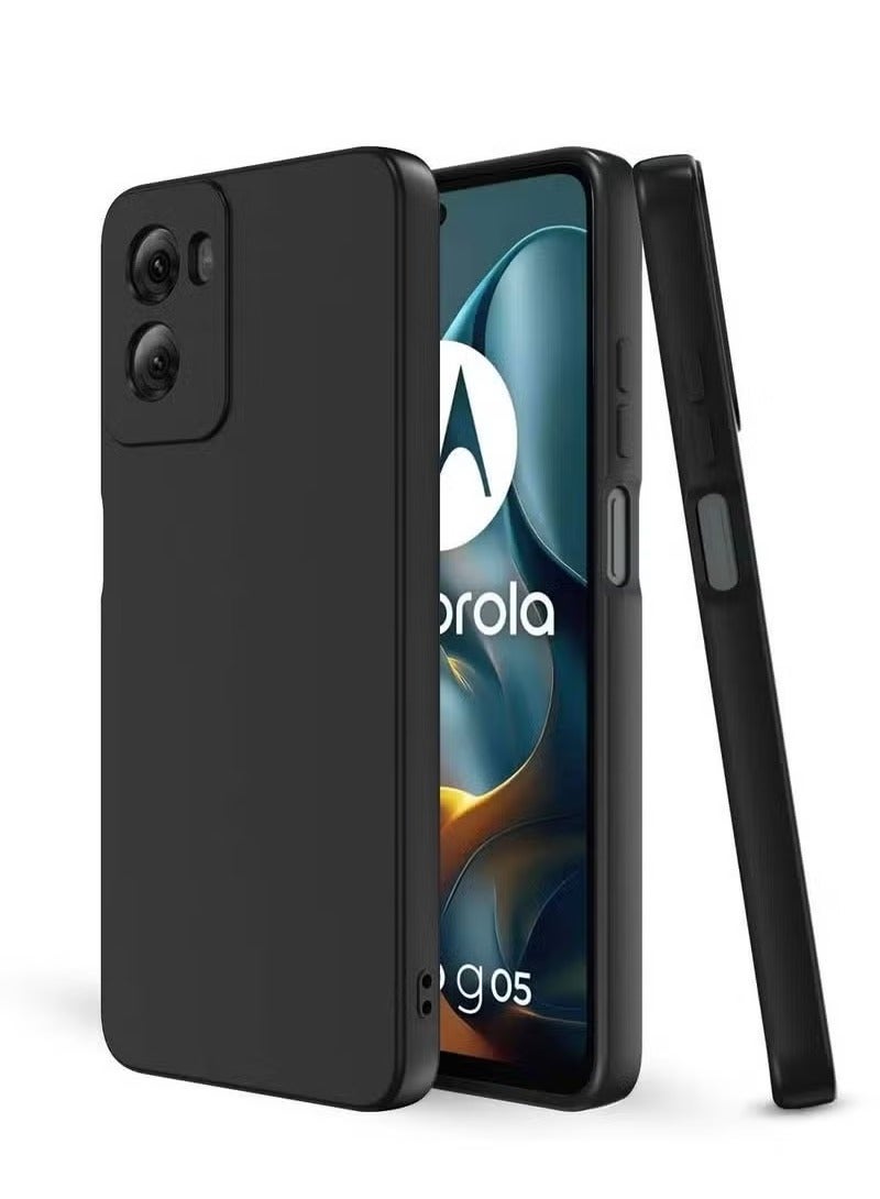 JAJEEK Motorola Moto G05 / Moto E15 4G 2025 Soft Liquid Silicone Case – Shock-Absorbing Slim Fit, Anti-Scratch Microfiber Lining, Raised Edges for Camera & Screen Protection, Anti-Fingerprint, Flexible Non-Slip Grip – Black - Image 3