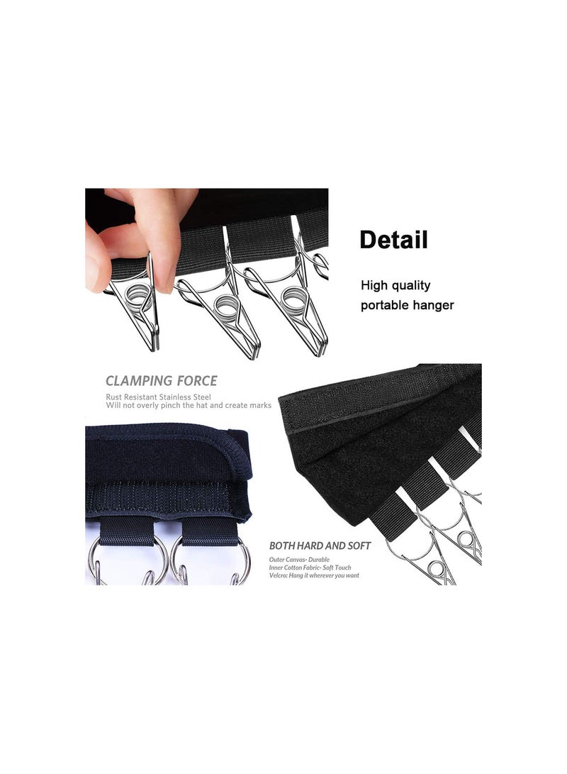 GGOOT Hat Organizer Hanger 2PCS 20 Baseball Cap Holder Cap Organizer Hanger Hat Holder Baseball Cap Holder Hat Organizers Change Your Clothes Hanger to Ball Cap Organizer Hanger - Image 4