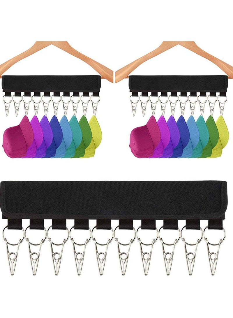 GGOOT Hat Organizer Hanger 2PCS 20 Baseball Cap Holder Cap Organizer Hanger Hat Holder Baseball Cap Holder Hat Organizers Change Your Clothes Hanger to Ball Cap Organizer Hanger - Image 1