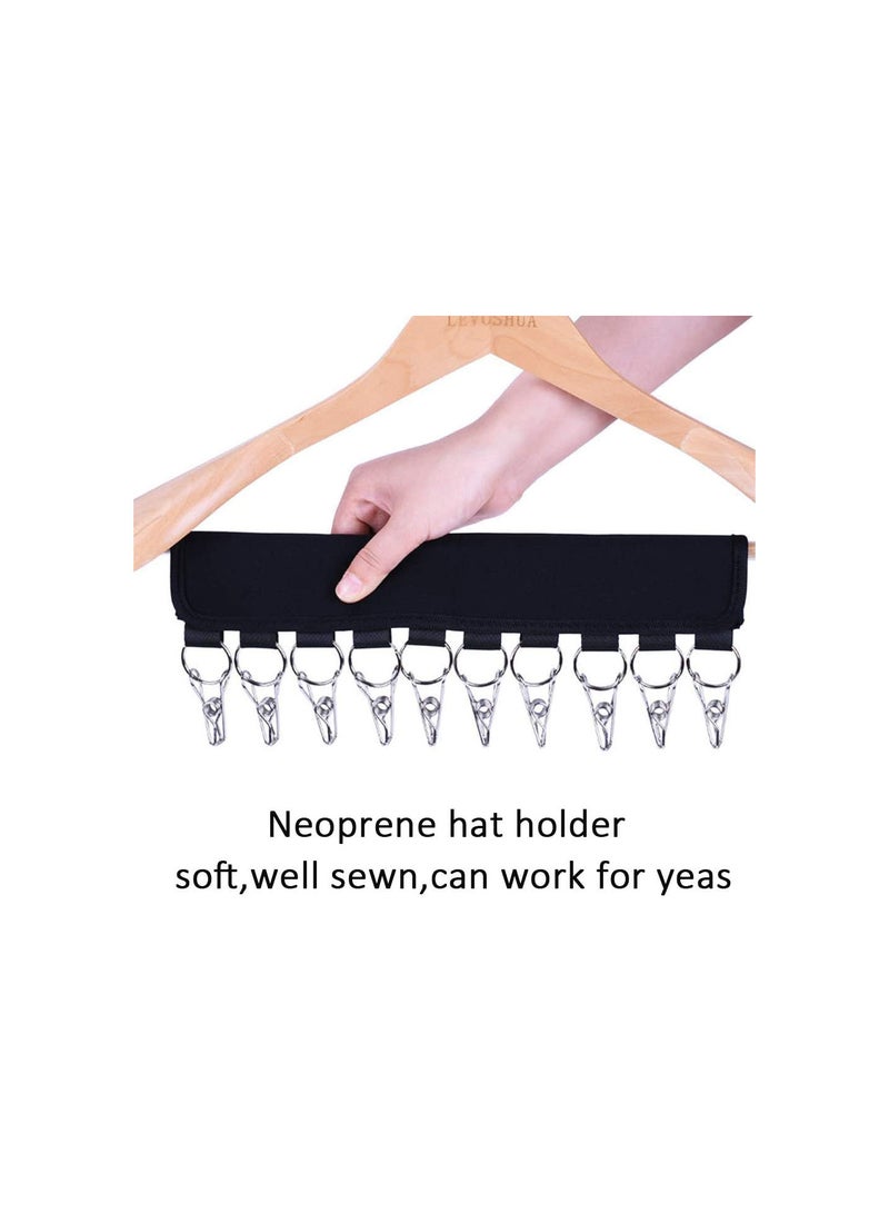 GGOOT Hat Organizer Hanger 2PCS 20 Baseball Cap Holder Cap Organizer Hanger Hat Holder Baseball Cap Holder Hat Organizers Change Your Clothes Hanger to Ball Cap Organizer Hanger - Image 5