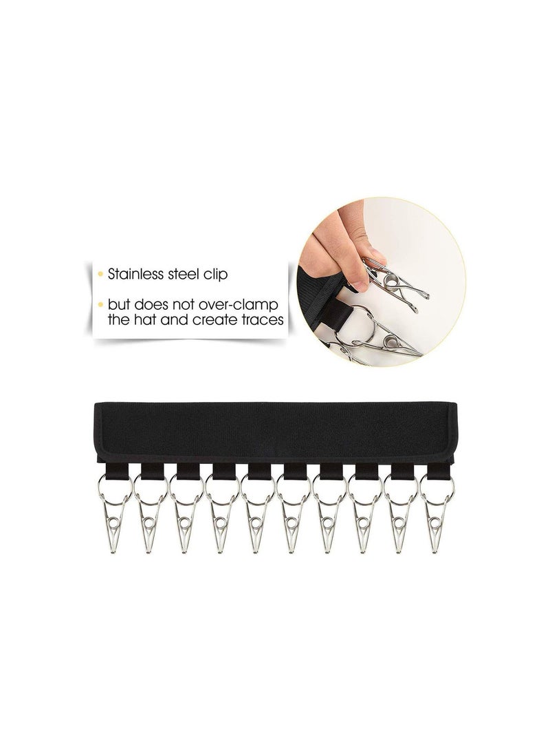 GGOOT Hat Organizer Hanger 2PCS 20 Baseball Cap Holder Cap Organizer Hanger Hat Holder Baseball Cap Holder Hat Organizers Change Your Clothes Hanger to Ball Cap Organizer Hanger - Image 3
