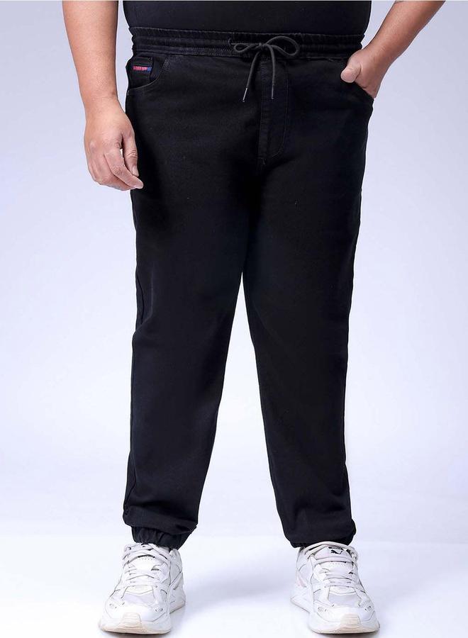 Take Two Plus Size Men Black Solid Slim Fit Jeans By HardSoda - Image 1
