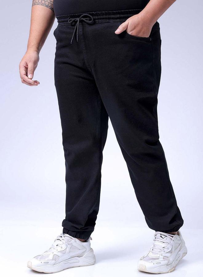 Take Two Plus Size Men Black Solid Slim Fit Jeans By HardSoda - Image 3