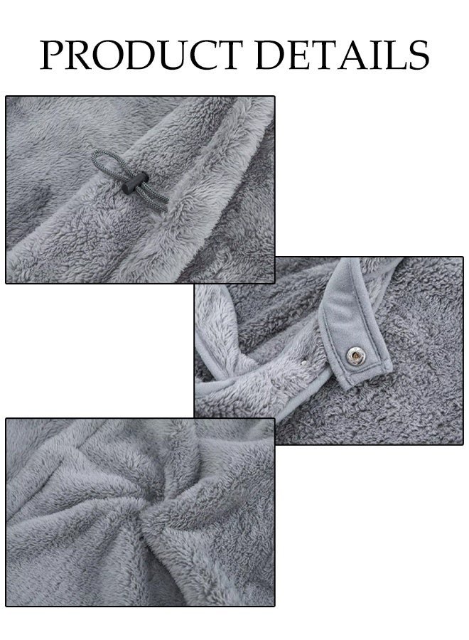 Pet Plush Carrier Apron,Cat Apron Carrier with Adjustable Sleeping Bag,Free Shoulder Carry Soft Breathable Pet Apron, for Small Sized Animals,Grey - Image 3