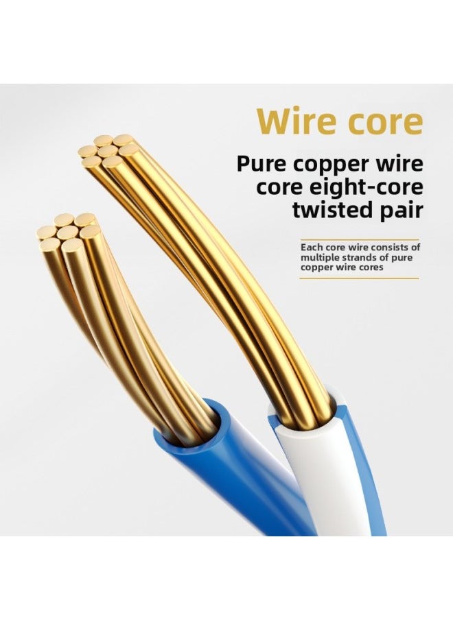 Generic Cncob Network Cable Extension Cord Male-to-female Interface Rj45 Extension Cord Connector Category 6 Gigabit Network Extender Plug-Color:Six Types Of Extension Line-Line Length:1 M  - Image 5