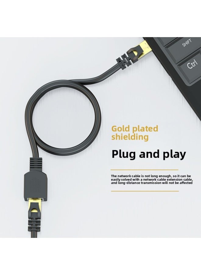 Generic Cncob Network Cable Extension Cord Male-to-female Interface Rj45 Extension Cord Connector Category 6 Gigabit Network Extender Plug-Color:Six Types Of Extension Line-Line Length:1 M  - Image 3