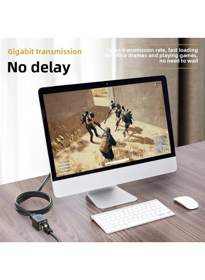 Generic Cncob Network Cable Extension Cord Male-to-female Interface Rj45 Extension Cord Connector Category 6 Gigabit Network Extender Plug-Color:Six Types Of Extension Line-Line Length:1 M  - Image 4