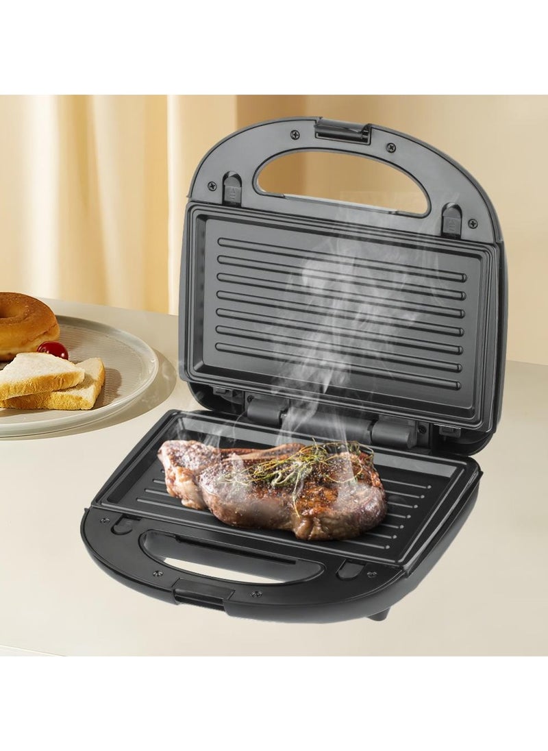 Generic - 6-in-1 Electric Sandwich Maker, Breakfast Machine with 6 Removable Non-Stick Plates, Double-Sided Cooking, Panini Press, Waffle Maker, Grill, Griddle, Easy Clean, Compact Kitchen Appliance - Image 1