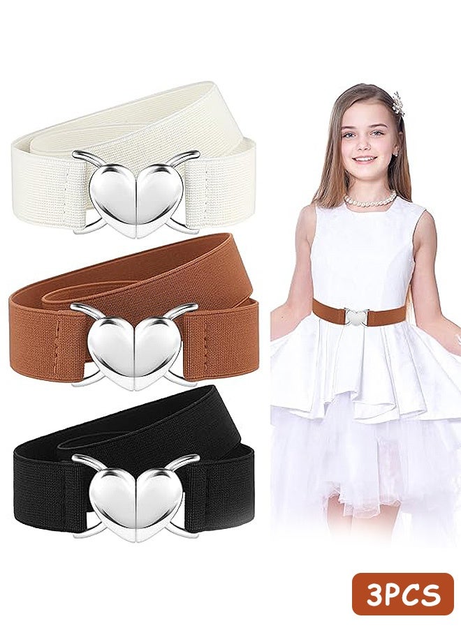 إم إكس إن 3 قطع من الأحزمة المرنة، حزام خصر لطيف ممتد للأطفال، أحزمة أطفال قابلة للضبط للسروال والملابس الجينز - Image 1
