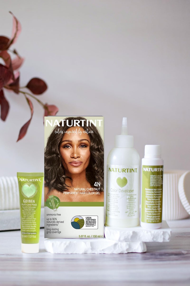 Naturtint 4N Natural Chestnut Permanent Hair Color (Pack of 6), Ammonia Free, Vegan, Cruelty Free, up to 100% Gray Coverage, Long Lasting Results (Packaging may vary) - Image 2