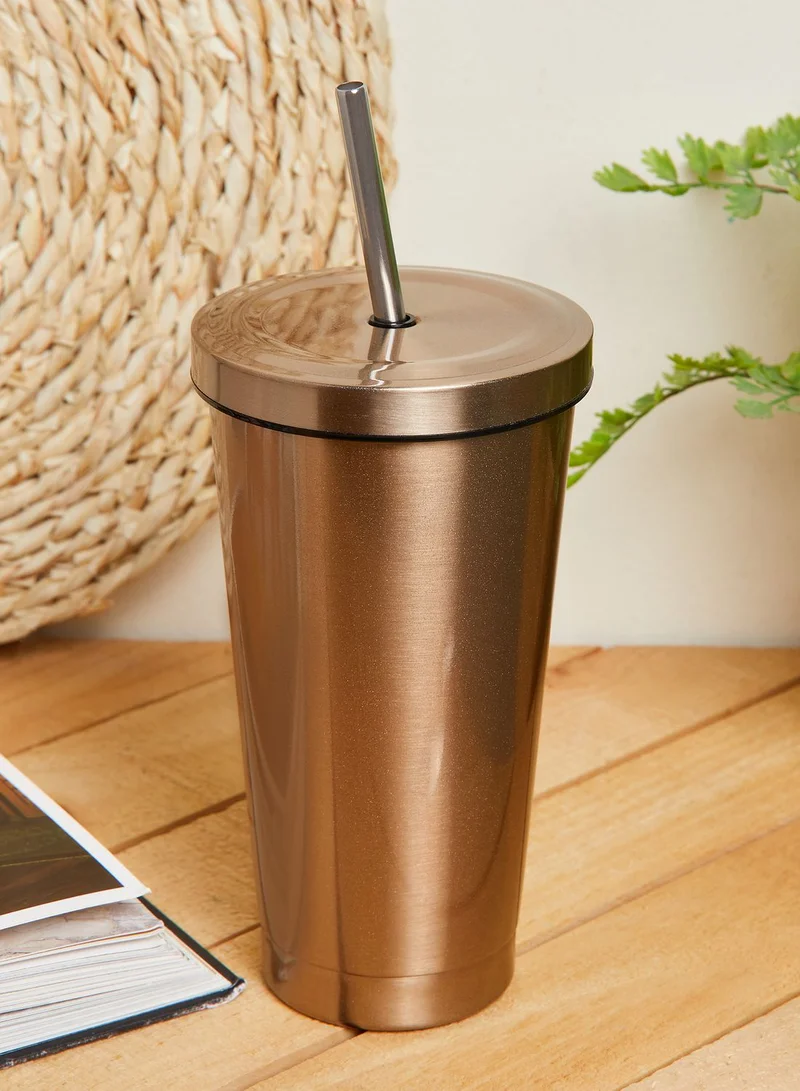 AURORA Stainless Steel Tumbler With Straw