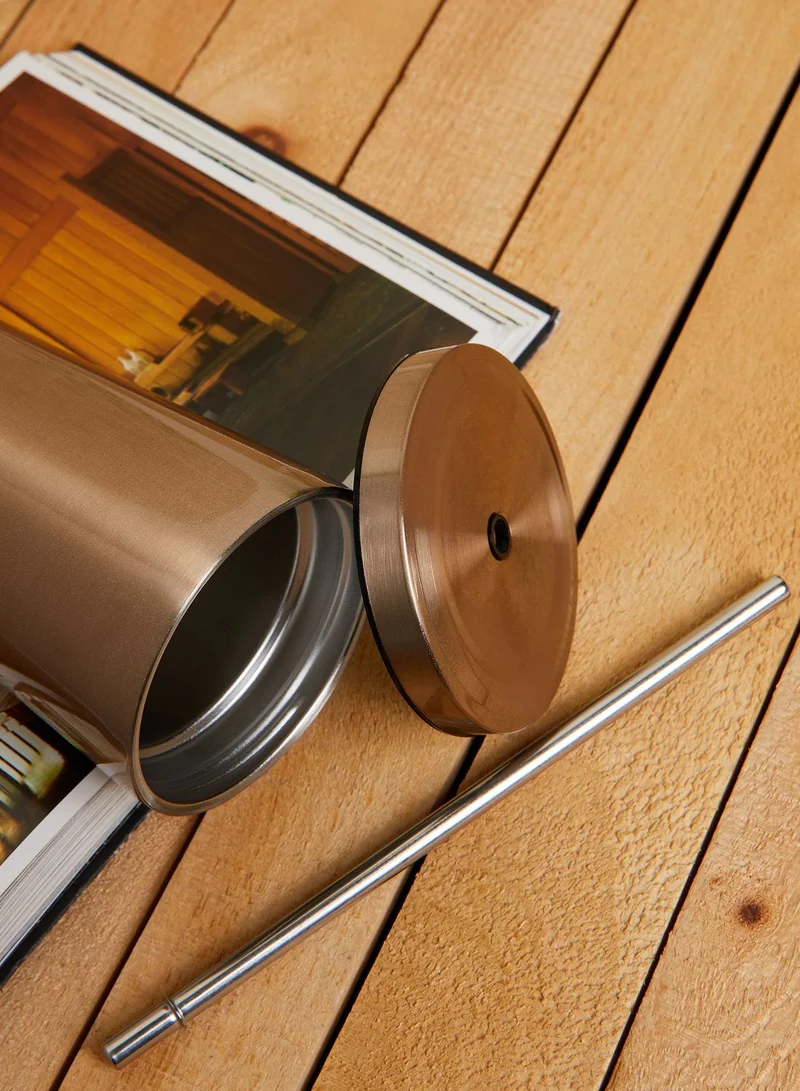 AURORA Stainless Steel Tumbler With Straw