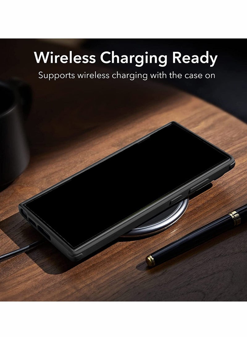 دبليو تيك حافظة لينة من السيليكون Magsafe مغناطيسية للكاميرا قابلة للطي وحامل لهاتف سامسونج جالاكسي S24 Ultra 5G 2024 أسود - Image 4