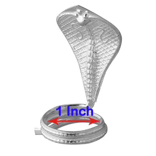PRD CARATCAFE Pure Silver 925 Sheshnaag (Snake) for Shivling Statue Glossy Look Shiva Naag for Home Pooja. Weight : 8 to 10 GMS Approx Solid Chandi Murti - Image 3