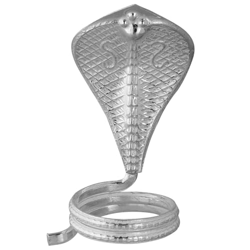 PRD CARATCAFE Pure Silver 925 Sheshnaag (Snake) for Shivling Statue Glossy Look Shiva Naag for Home Pooja. Weight : 8 to 10 GMS Approx Solid Chandi Murti - Image 2