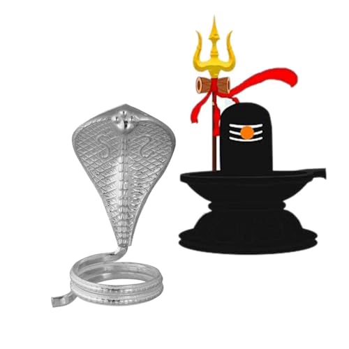 PRD CARATCAFE Pure Silver 925 Sheshnaag (Snake) for Shivling Statue Glossy Look Shiva Naag for Home Pooja. Weight : 8 to 10 GMS Approx Solid Chandi Murti - Image 4