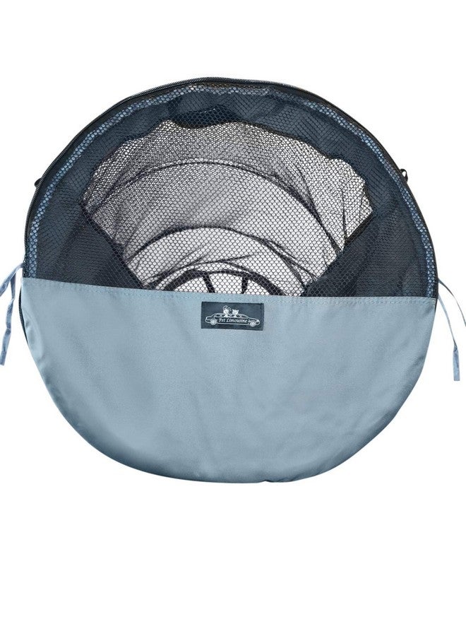 HandinHandCreations Pet Tube Soft Car Crate Large Kennel The Safe Dog And Cat Travel Mobile Home Pet Limo With Seat Belts And Storage Bag 47Lx24H Grey Color  - Image 5