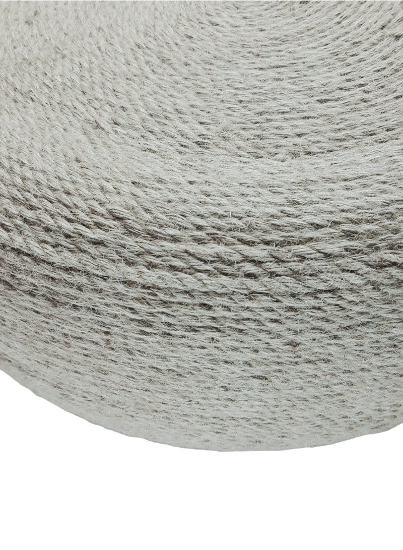 طاولة قهوة دائرية مصنوعة يدوياً من حبال الخيش (60×60×20)  - Image 4
