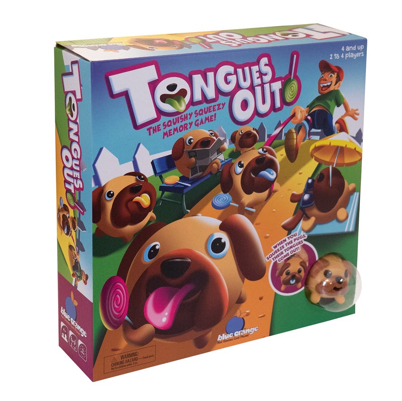 blue orange Tongues Out! The Squishy, Squeezy Preschool and Children Game - Educational Puppy Fidget Memory Color Matching Fun 2-4 Players for Ages 4+. Perfect Family Tabletop Game by Blue Orange Games - Image 1