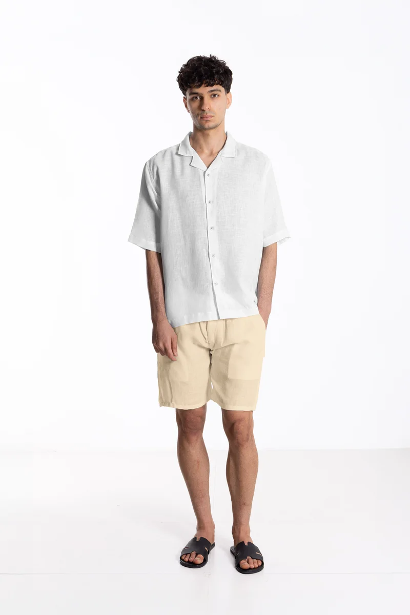 SHAPES LINEN BLEND SHORTS