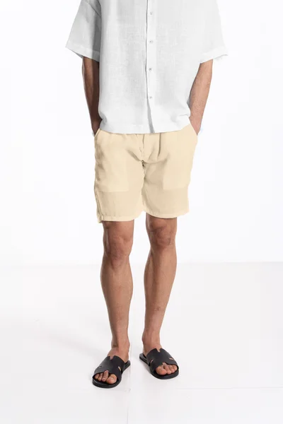 SHAPES LINEN BLEND SHORTS